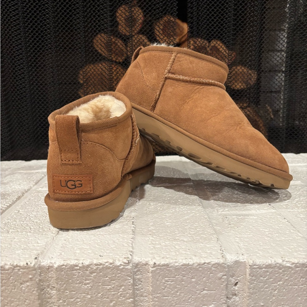Mini UGG Boots - Women’s 8  - Chestnut - WORN ONCE - Like New!